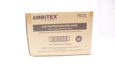 Ambitex PSC3L Blue Polypropylene Shoe Covers, Size Large - Case of 300